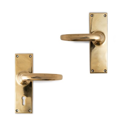 Reclaimed Polished Brass Lever Door Handles (45 Pairs Available)