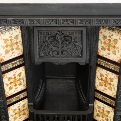 Antique Victorian Tiled Fireplace Insert