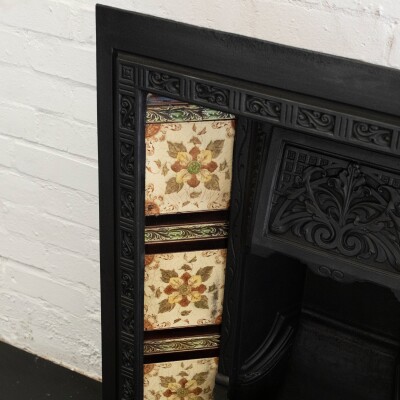 Antique Victorian Tiled Fireplace Insert