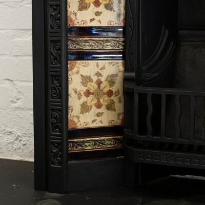 Antique Victorian Tiled Fireplace Insert