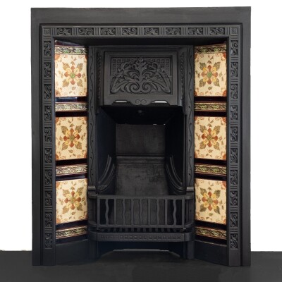 Antique Victorian Tiled Fireplace Insert