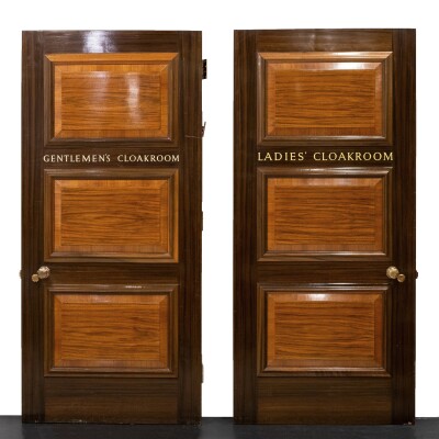 Walnut Cloakroom Doors Reclaimed From Clothworkers' Hall