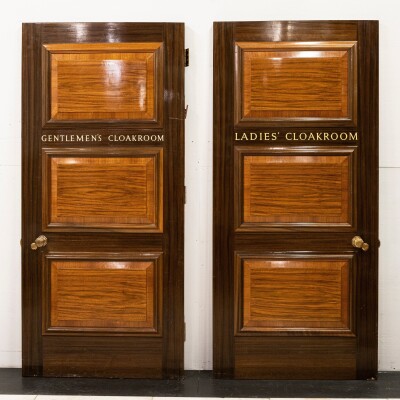 Walnut Cloakroom Doors Reclaimed From Clothworkers' Hall