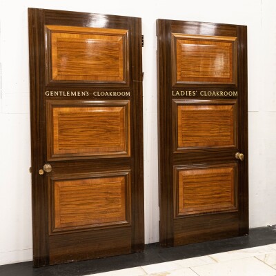 Walnut Cloakroom Doors Reclaimed From Clothworkers' Hall