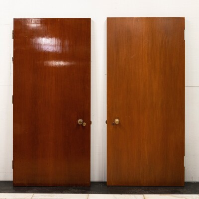 Walnut Cloakroom Doors Reclaimed From Clothworkers' Hall
