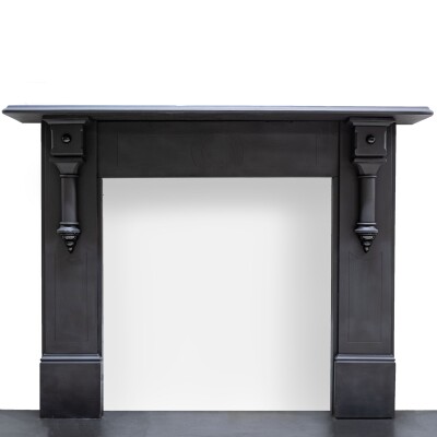Antique Victorian Slate Fireplace Surround With Corbels