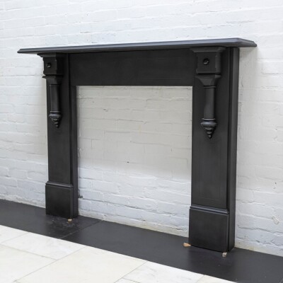Antique Victorian Slate Fireplace Surround With Corbels