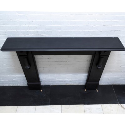 Antique Victorian Slate Fireplace Surround With Corbels