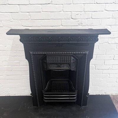 Cast Iron Antique Victorian Combination Fireplace