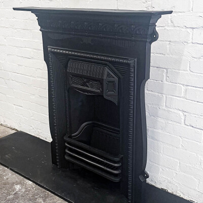 Cast Iron Antique Victorian Combination Fireplace