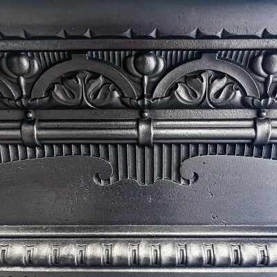 Cast Iron Antique Victorian Combination Fireplace