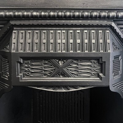 Cast Iron Antique Victorian Combination Fireplace