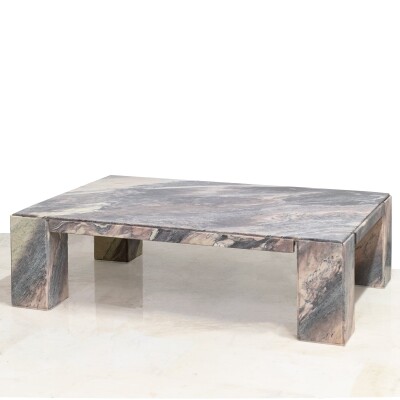 Reclaimed Mid Century Marble Coffee Table