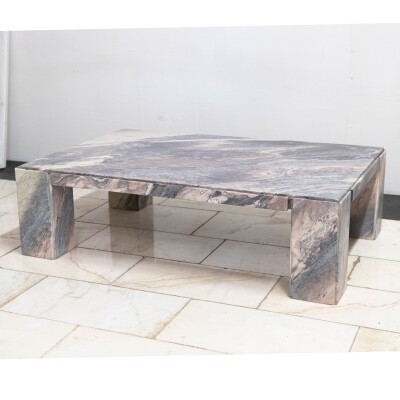 Reclaimed Mid Century Marble Coffee Table