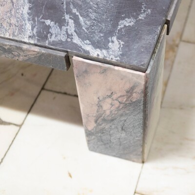 Reclaimed Mid Century Marble Coffee Table