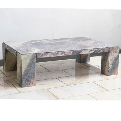 Reclaimed Mid Century Marble Coffee Table