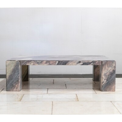 Reclaimed Mid Century Marble Coffee Table