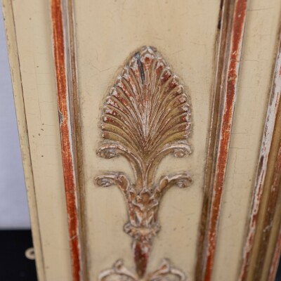 Large Louis XVI Trumeau Mirror with Oil Painting and Gilt Gesso Details