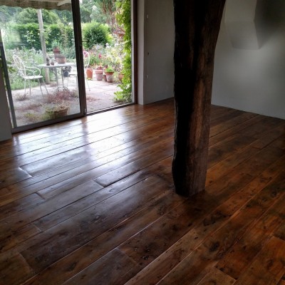 17th Century original Oak floorboards