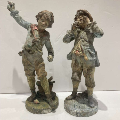 French 19th Century Spelter Boys (Pair)