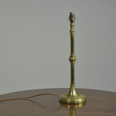 GEC Knopped Brass Lamp - 4