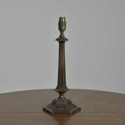 Hexagonal Bronzed Table Lamp