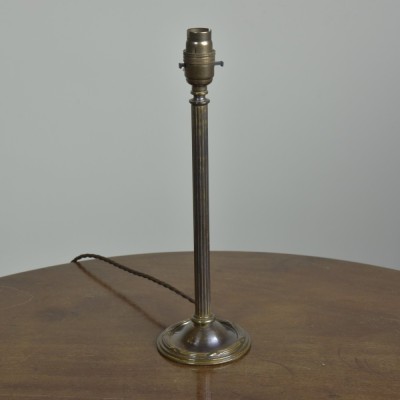 Arts & Crafts Reeded Brass Table Lamp