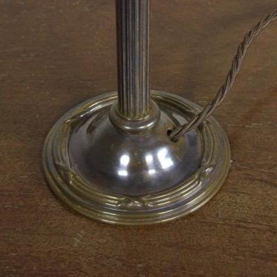Arts & Crafts Reeded Brass Table Lamp