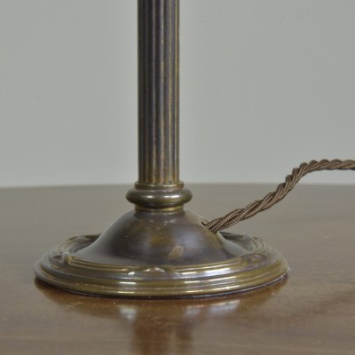Arts & Crafts Reeded Brass Table Lamp