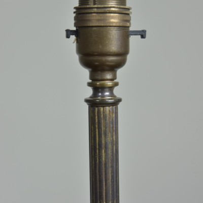 Arts & Crafts Reeded Brass Table Lamp