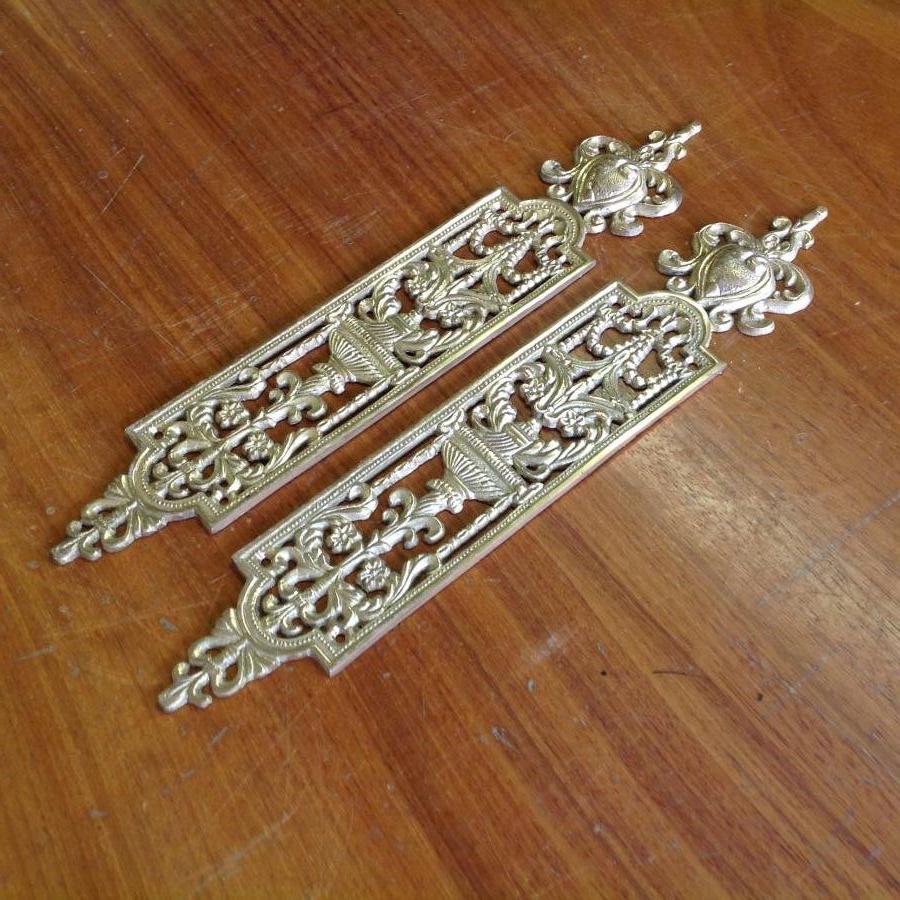 Large Decorative Brass Fingerplates