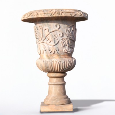 Hand Carved Indian Marble Urn 9313a