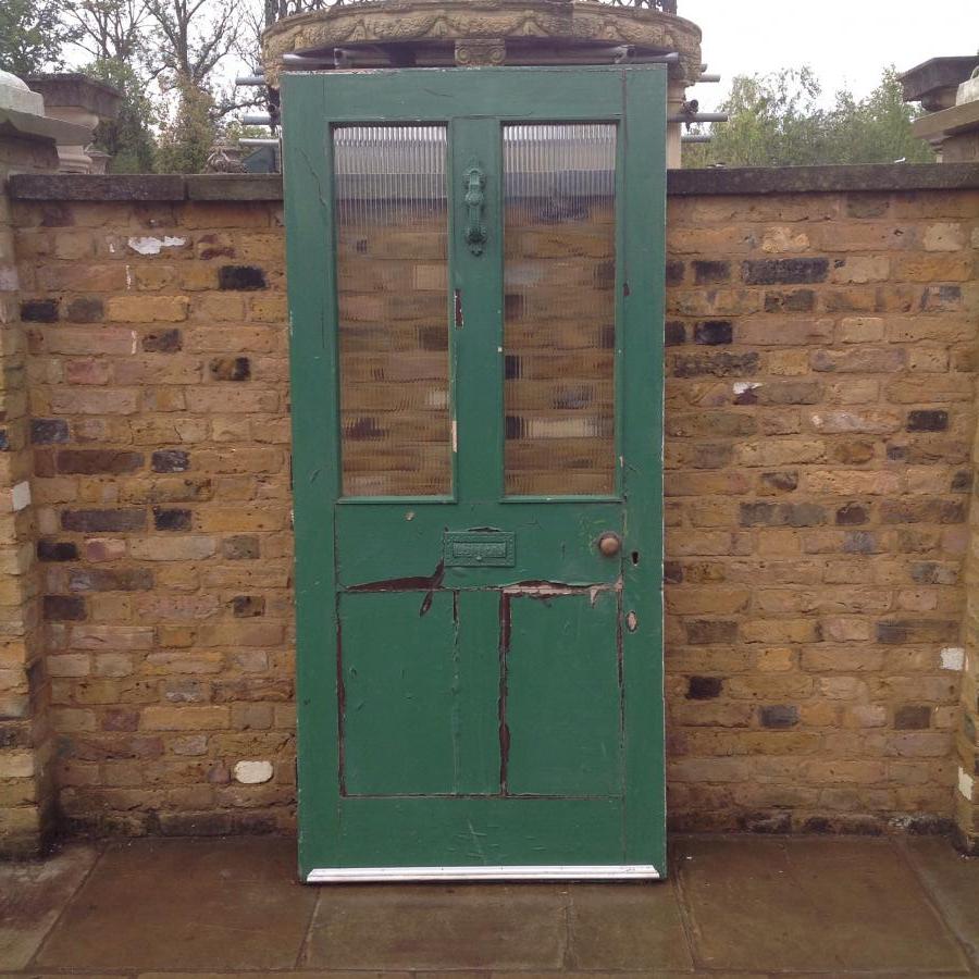 Reclaimed Hardwood Glazed Front Door