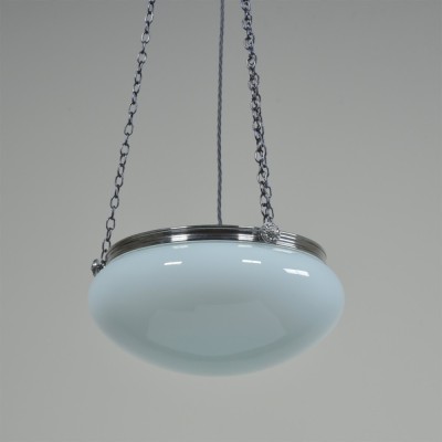 Opal Plafonnier Silvered Mounts