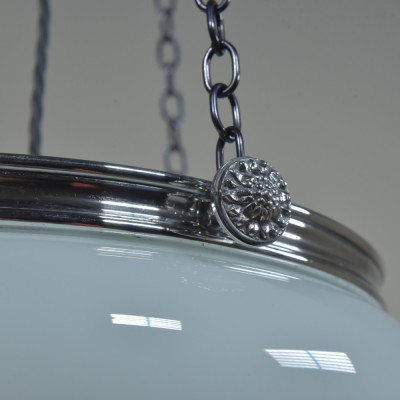 Opal Plafonnier Silvered Mounts