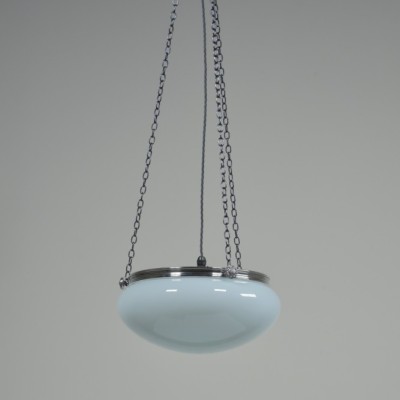 Opal Plafonnier Silvered Mounts