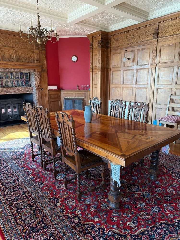 Antique Reclaimed Antique Victorian High Back Heavily Carved