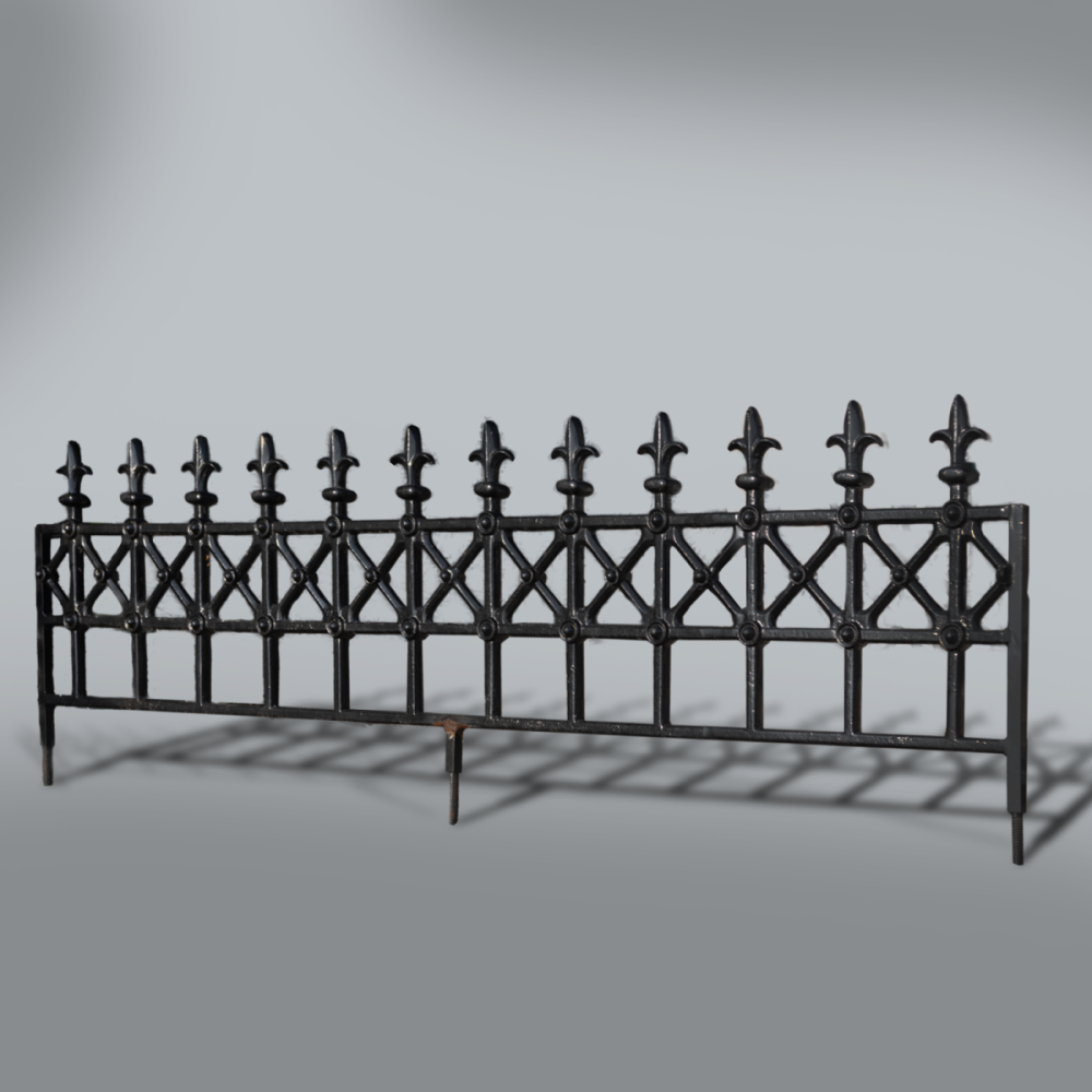 Cast Lron Rails New: Black Cast Iron Short Railings WS3 | Reproduction Items