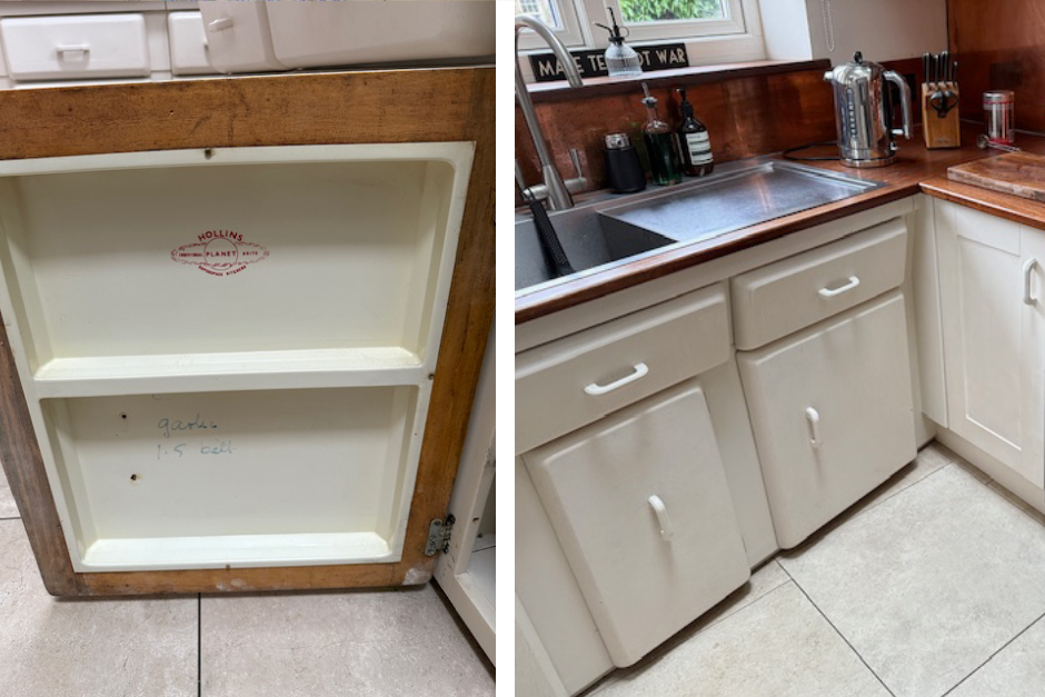 Reclaimed 1950s kitchen mixed with a Howdens kitchen