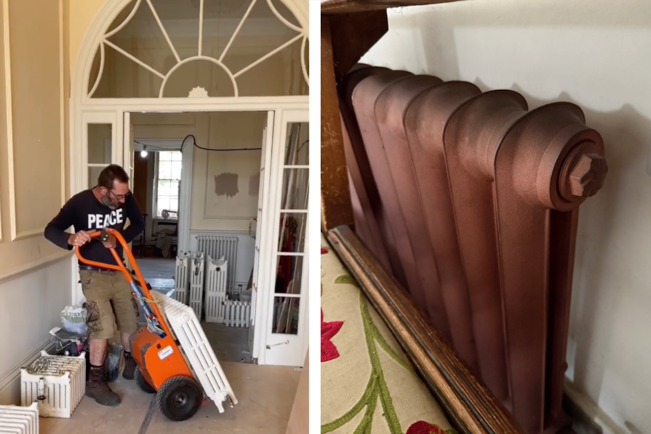 David Lucas of Reclaimed Radiators and special copper finish