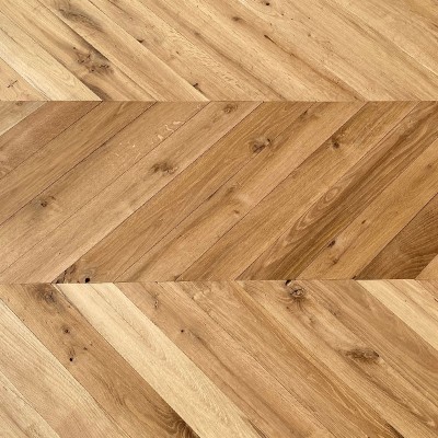Antique reclaimed re-milled oak Chevron - Parquet en Point de Hongrie ancien  POA 