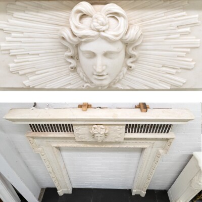 Splendid Antique Carved Marble Chimneypiece | William Kent