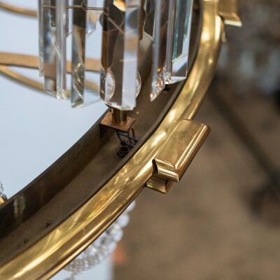 Giant Reclaimed Brass & Crystal Chandelier | >4m Tall