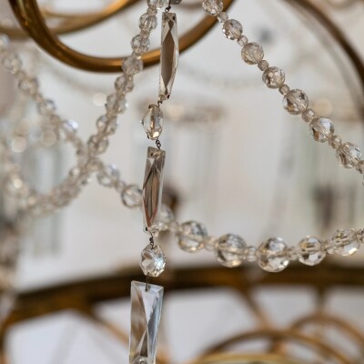 Giant Reclaimed Brass & Crystal Chandelier | >4m Tall