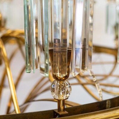 Giant Reclaimed Brass & Crystal Chandelier | >4m Tall