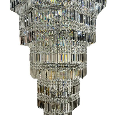 Reclaimed Grand Eight Tier Centre Piece Chandelier | 2.9 Meters High x 1.3 Meter
