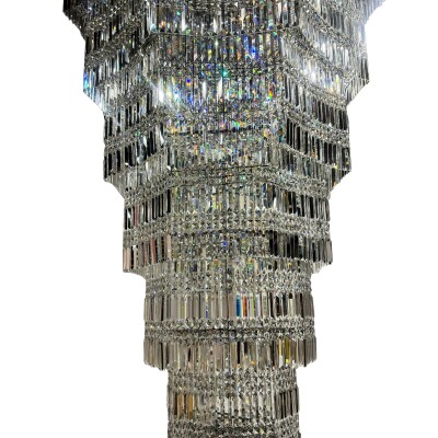 Reclaimed Grand Eight Tier Centre Piece Chandelier | 2.9 Meters High x 1.3 Meter
