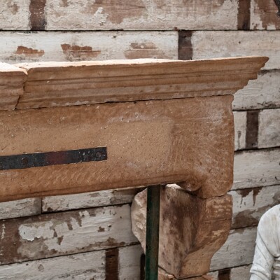 Impressive Antique 18th Century English Stone Chimneypiece
