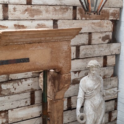 Impressive Antique 18th Century English Stone Chimneypiece