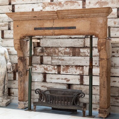 Impressive Antique 18th Century English Stone Chimneypiece